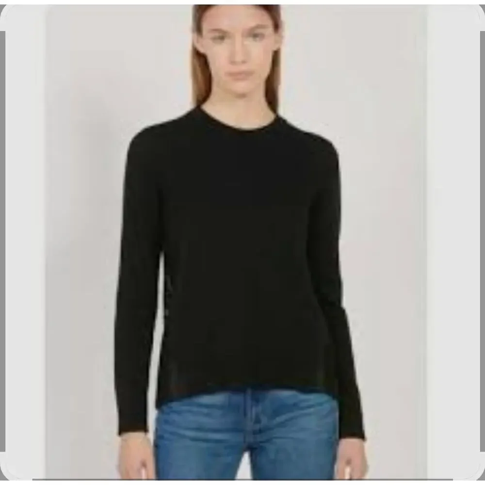 Sandro Paris Black Zipper Merino Wool Sweater - Size Small